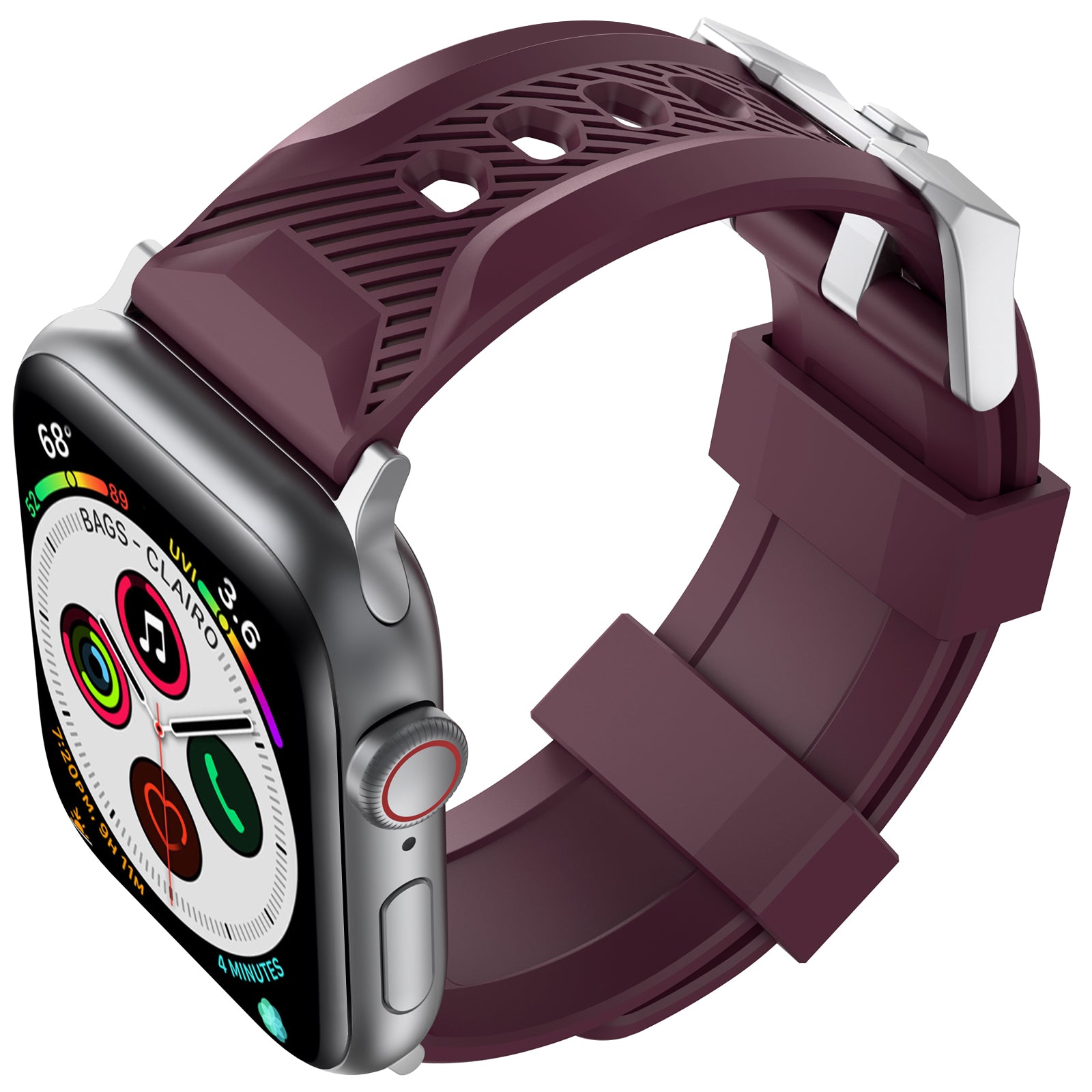 AHASTYLE WA10 Silicone Band for Apple Watch Ultra 2 49mm Series 9 45mm SE (2023) 44mm Ultra 49mm 8 7 45mm 6 5 4 SE (2022) SE 44mm 3 2 1 42mm Textured Watch Strap AHASTYLE WA10 Silicone Band for Apple Watch Ultra 2 49mm Series 9 45mm SE (2023) 44mm Ultra 49mm 8 7 45mm 6 5 4 SE (2022) SE 44mm 3 2 1 42mm Textured Watch Strap